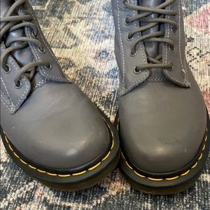 Gray Doc Martens